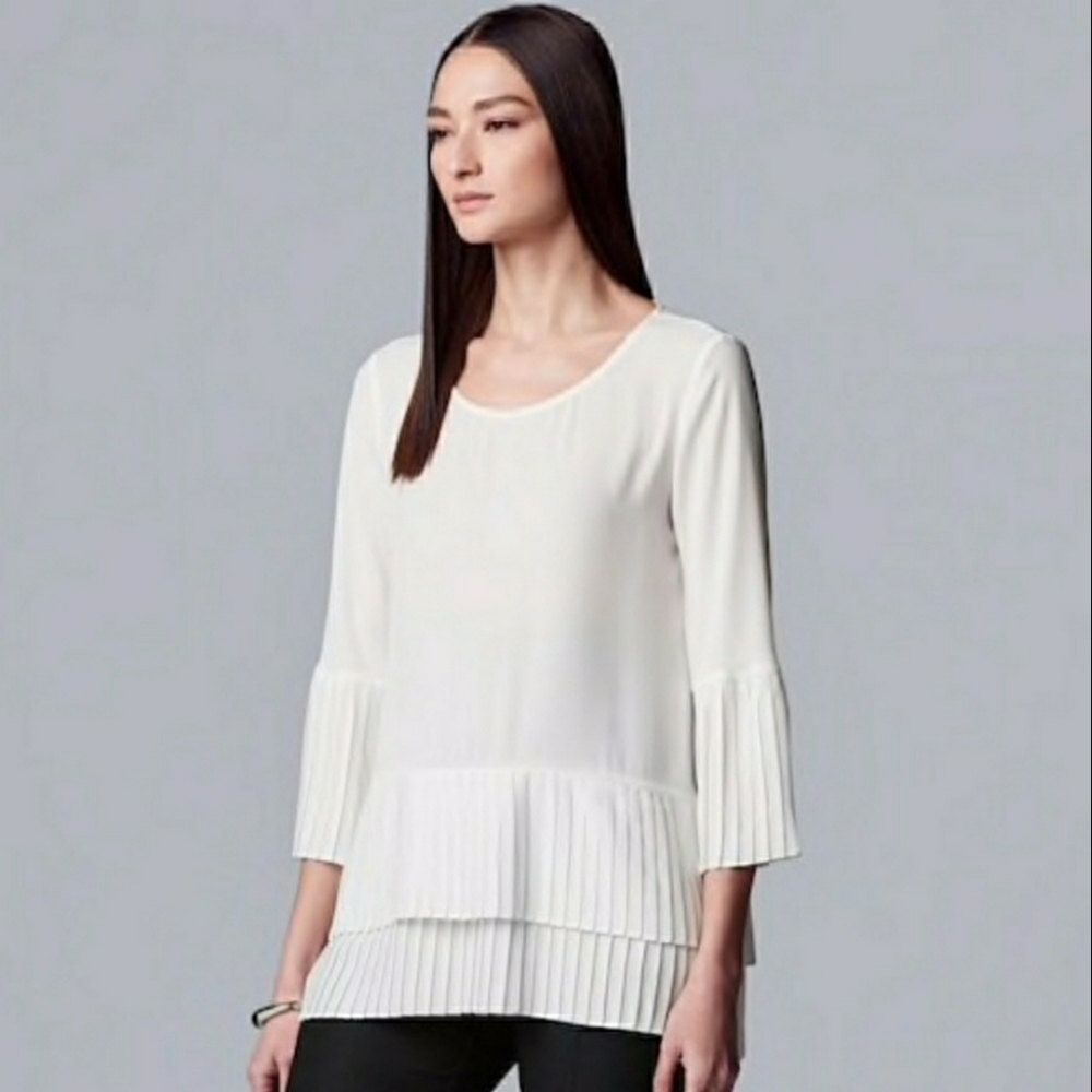(XXL) NWT Pleated Peplum Simply Vera Tunic